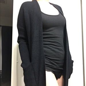 Long black cardigan